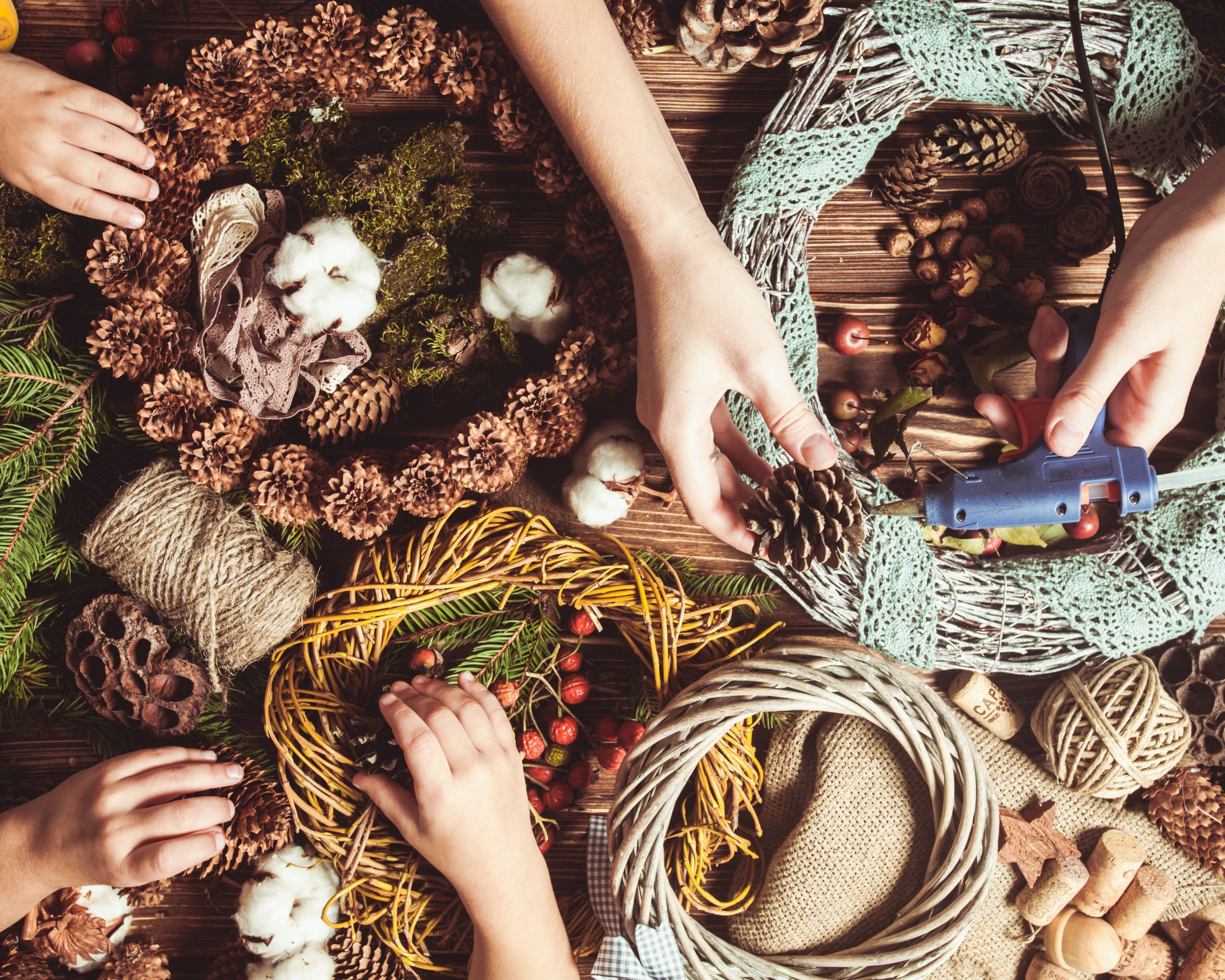 wreath making